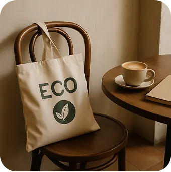 EcoTote bag on the chair